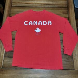 G+G+S LS Red Unisex Tee "Canada" - Size Medium